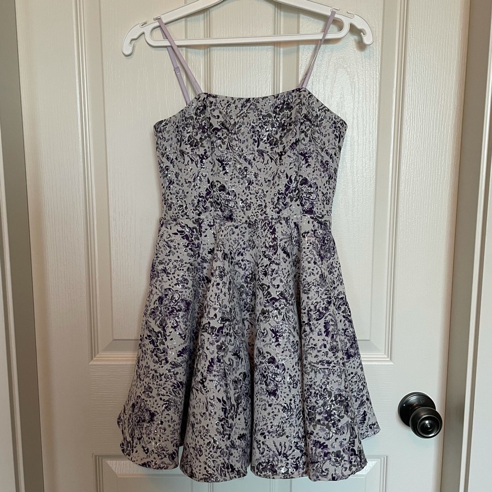 Un deux trois Lilac floral party dress for girls